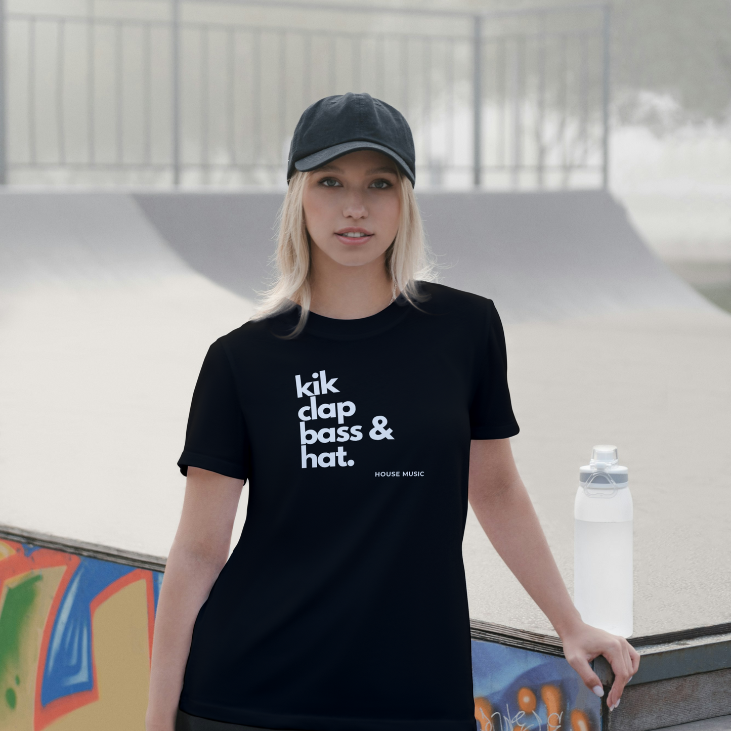 Kik Clap Bass & Hat - House Music T-Shirt